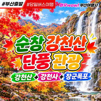[부산출발] 순창 강천산 가을단풍투어 당일 테마여행 버스투어