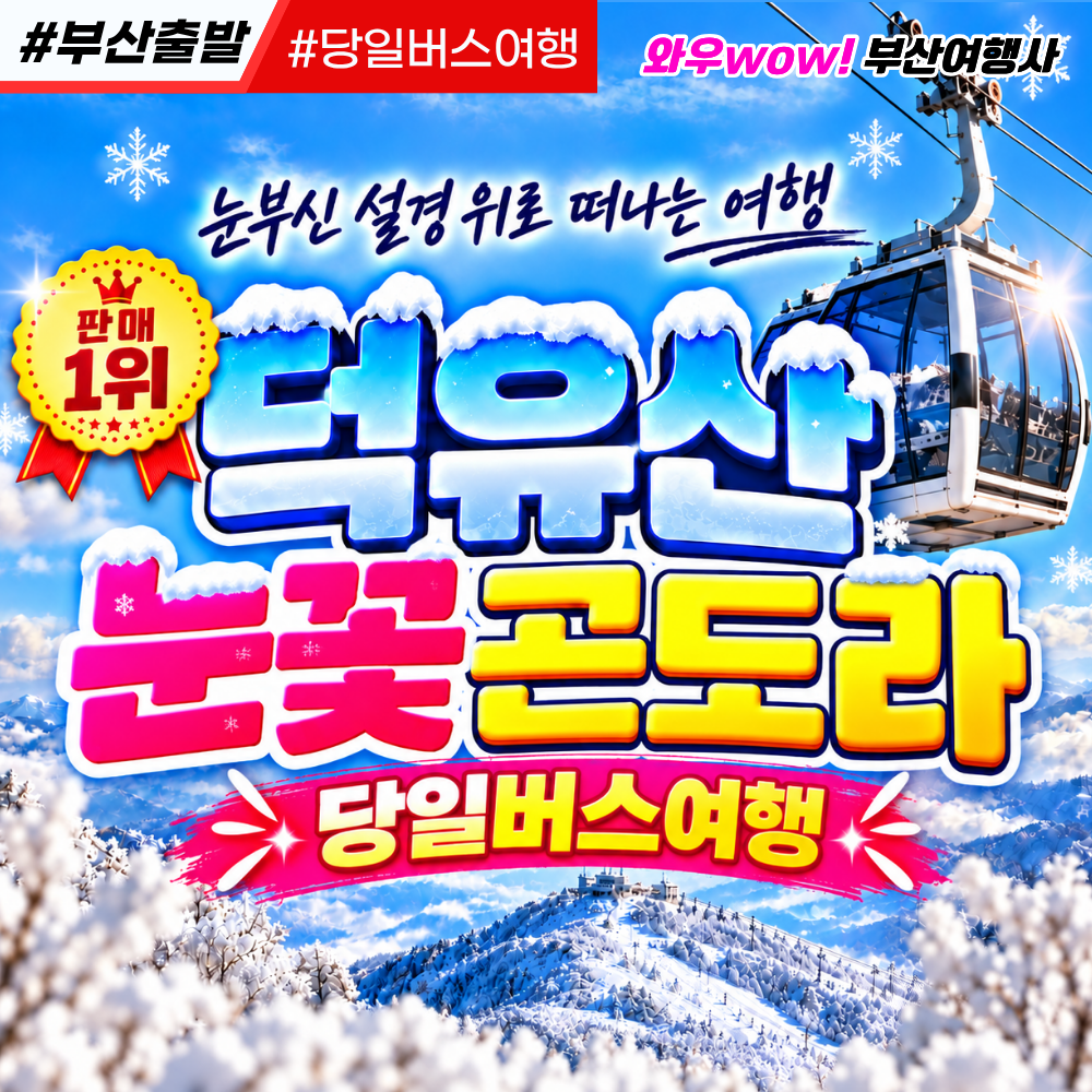 [부산출발] 무주 덕유산 눈꽃 곤도라 당일치기 버스여행
