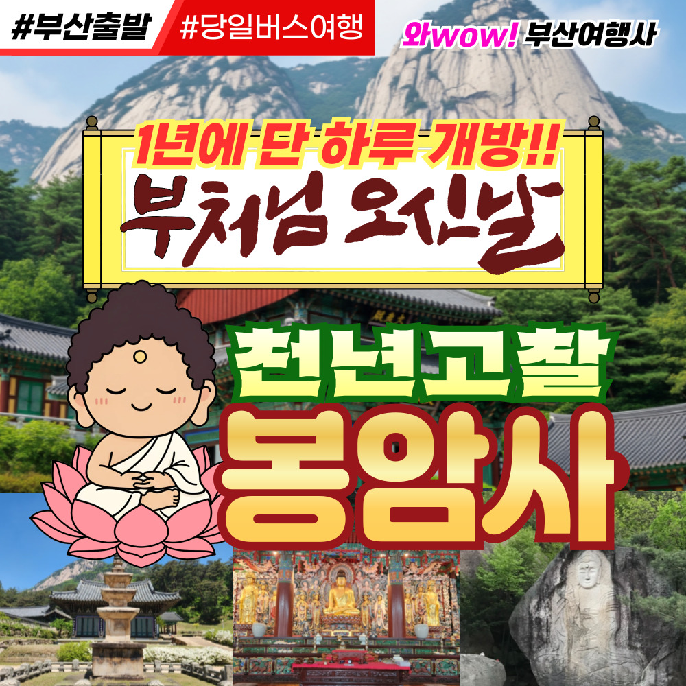 [부산출발] 천년고찰 봉암사 부처님오신날, 일년에 단하루!! 당일버스여행