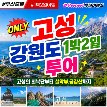 [부산출발] Only 고성! 강원도 1박2일 투어!!