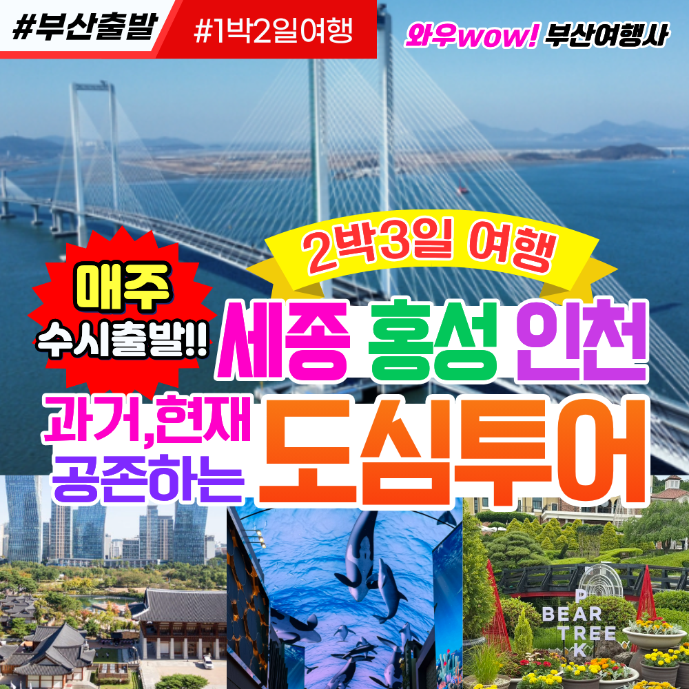 [부산출발/추석특집] 과거,현재 공존하는 도심투어 세종 홍성 인천 2박3일